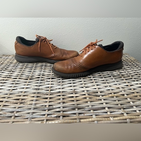 Cole Haan size 12 Men\'s Brown Leather 2.0 Grand Topsider Shoes, casual, GUC, main image 7